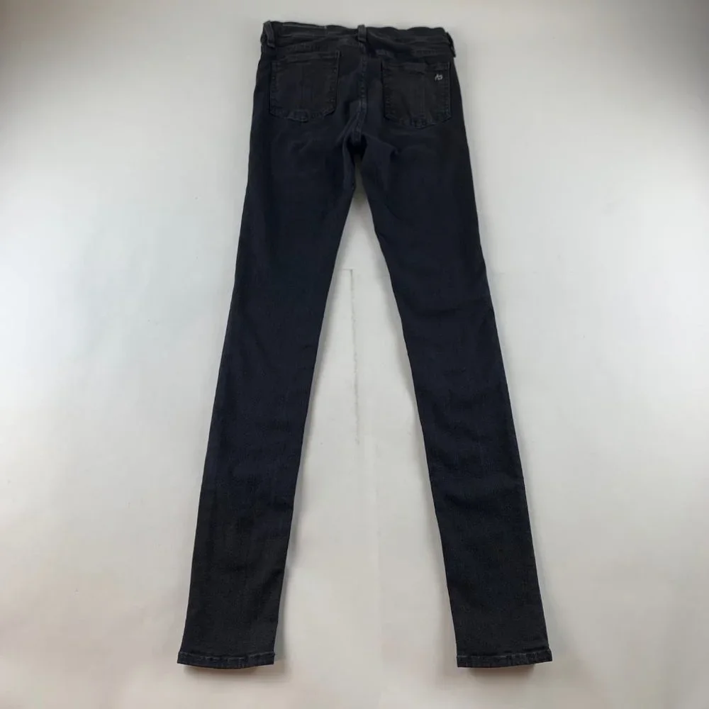 Rag & Bone Black Denim 10" Skinny Jeans 27_4